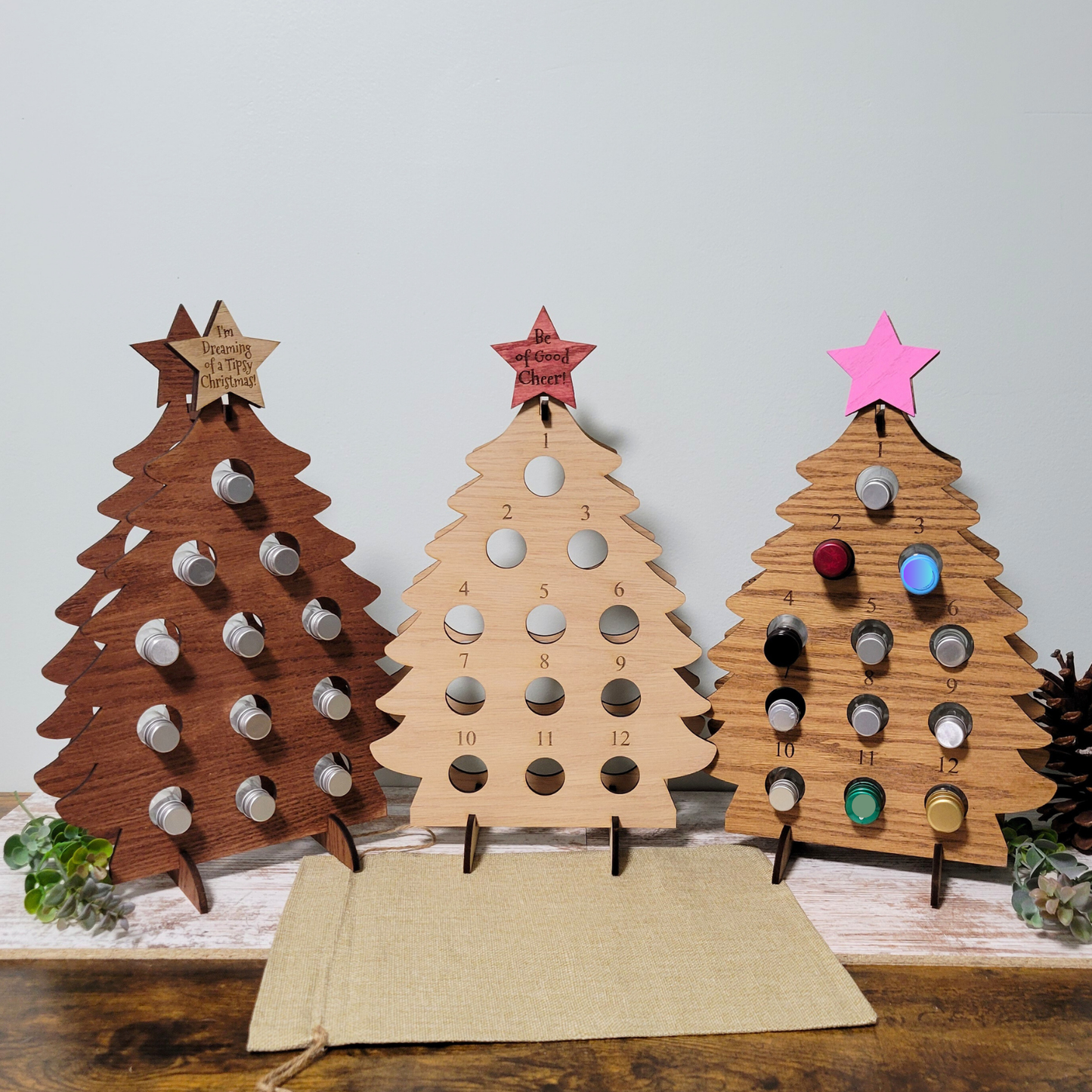BOHO Adult Advent Calendar Mini Wine Tree