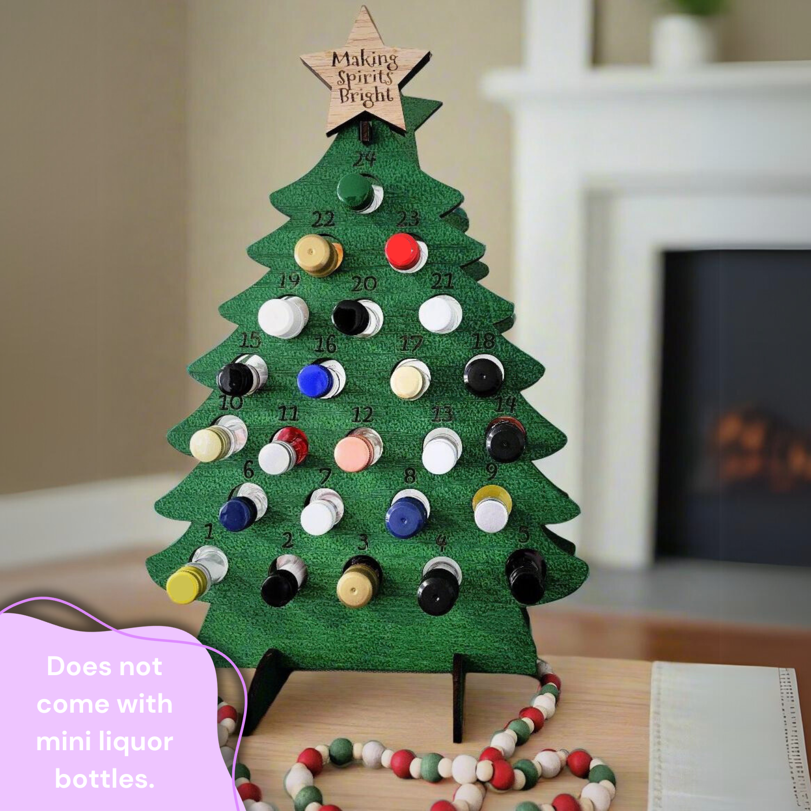 Adult Advent Calendar Tree for Mini Liquor Bottles