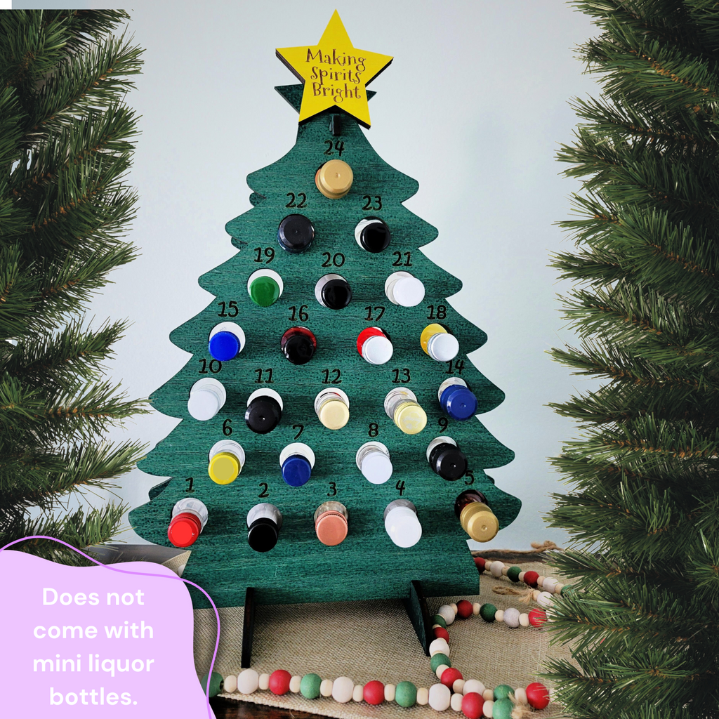 Adult Advent Calendar Tree for Mini Liquor Bottles
