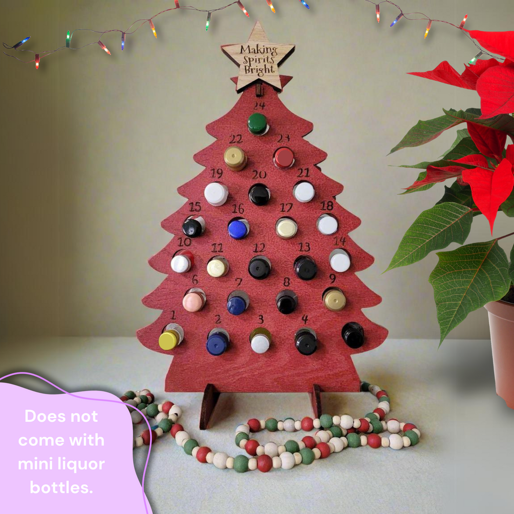 Adult Advent Calendar Tree for Mini Liquor Bottles