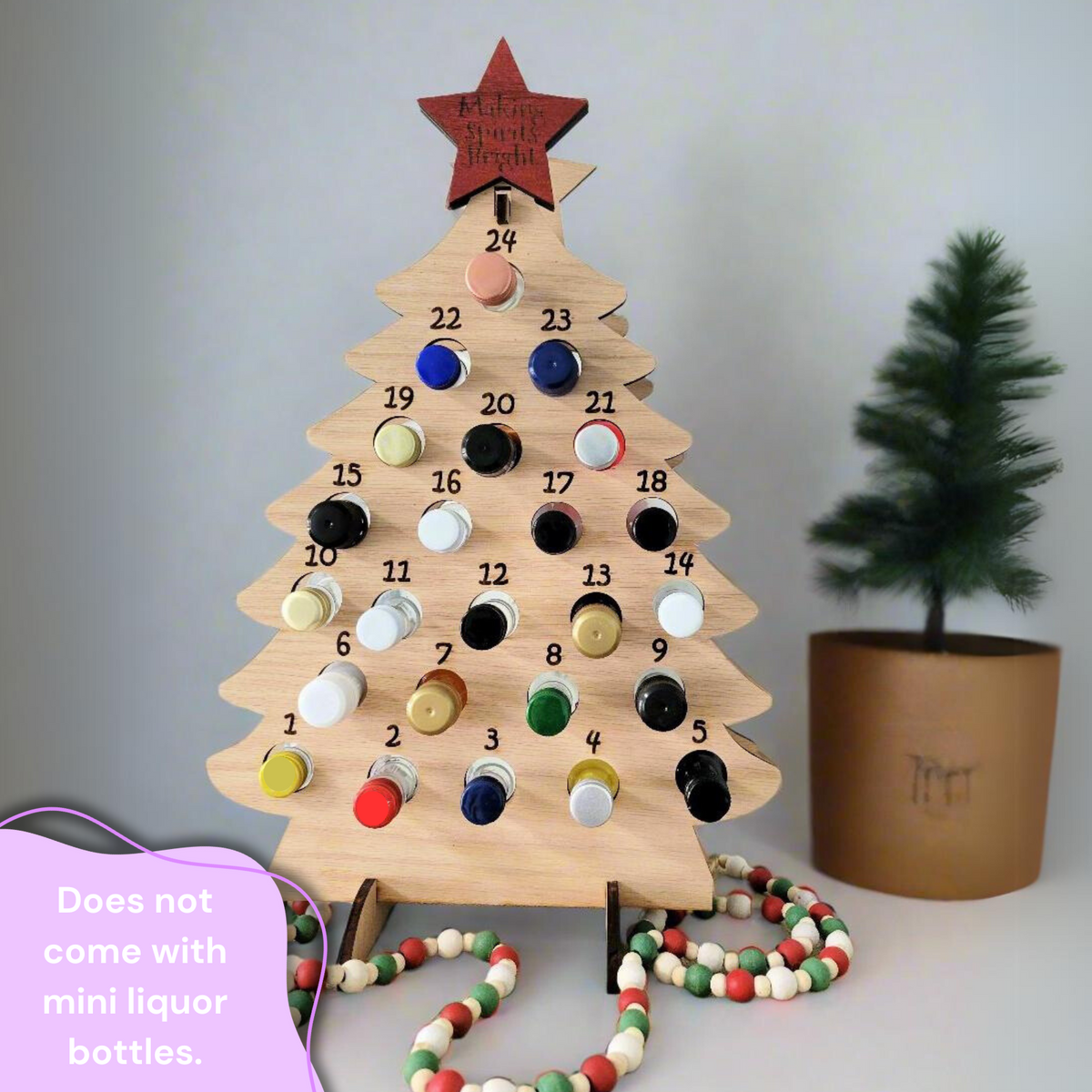 Large Adult Advent Christmas Calendar for Mini Liquor Bottles