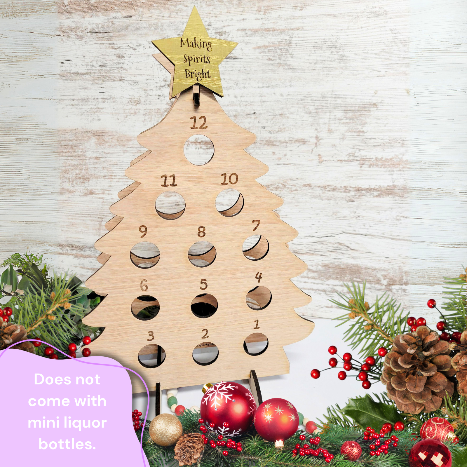 Advent Calendar Mini Wine Bottle Tree
