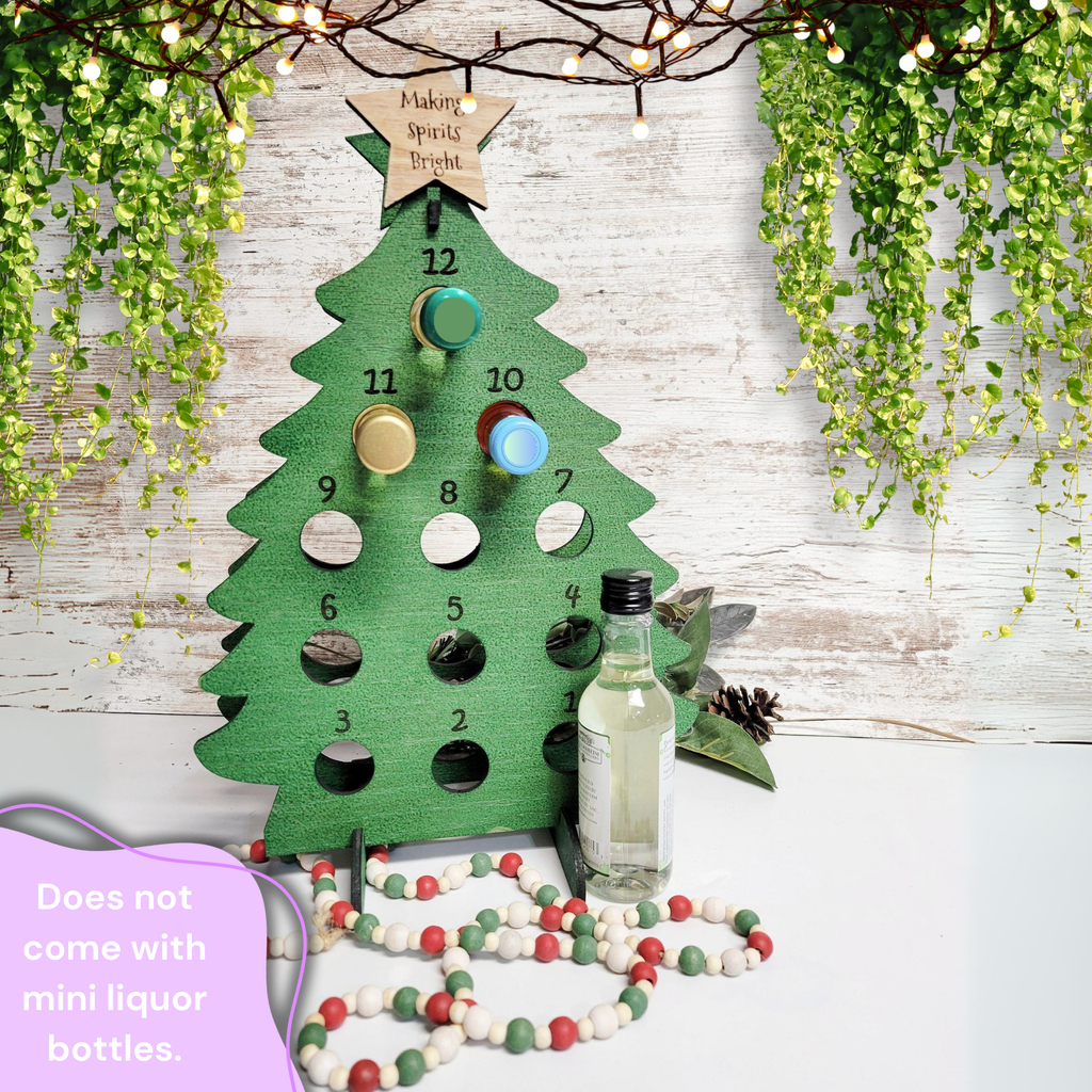 Advent Calendar Mini Wine Bottle Tree