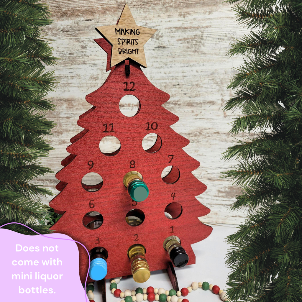 Advent Calendar Mini Wine Bottle Tree