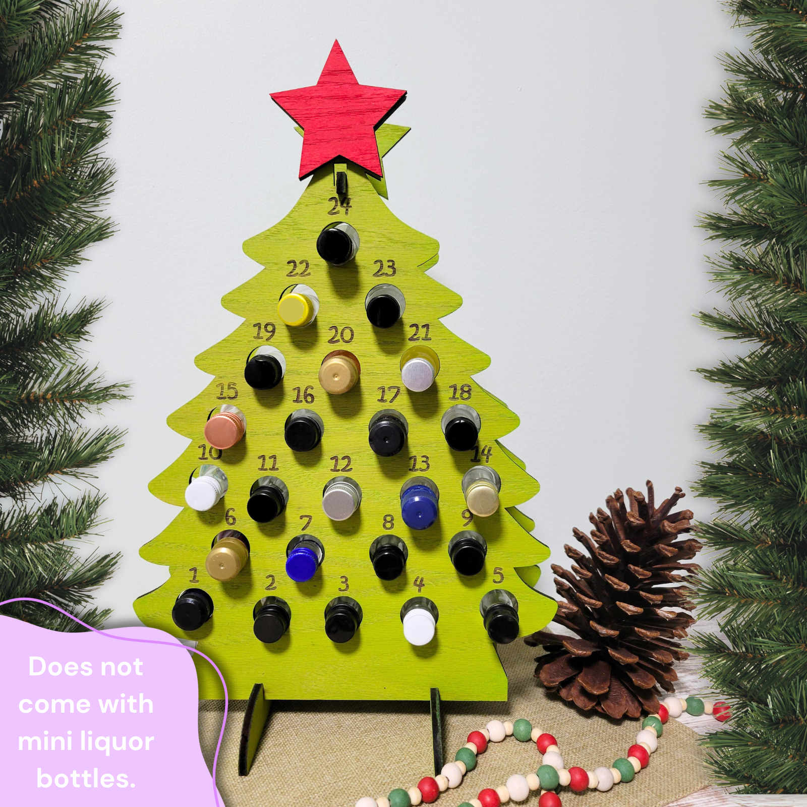 Adult Advent Calendar Tree for Mini Liquor Bottles