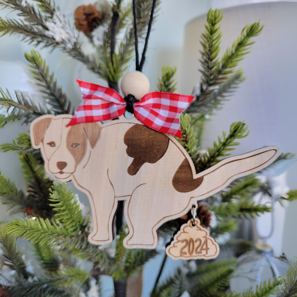 2026 Pooping Dog Christmas Ornament