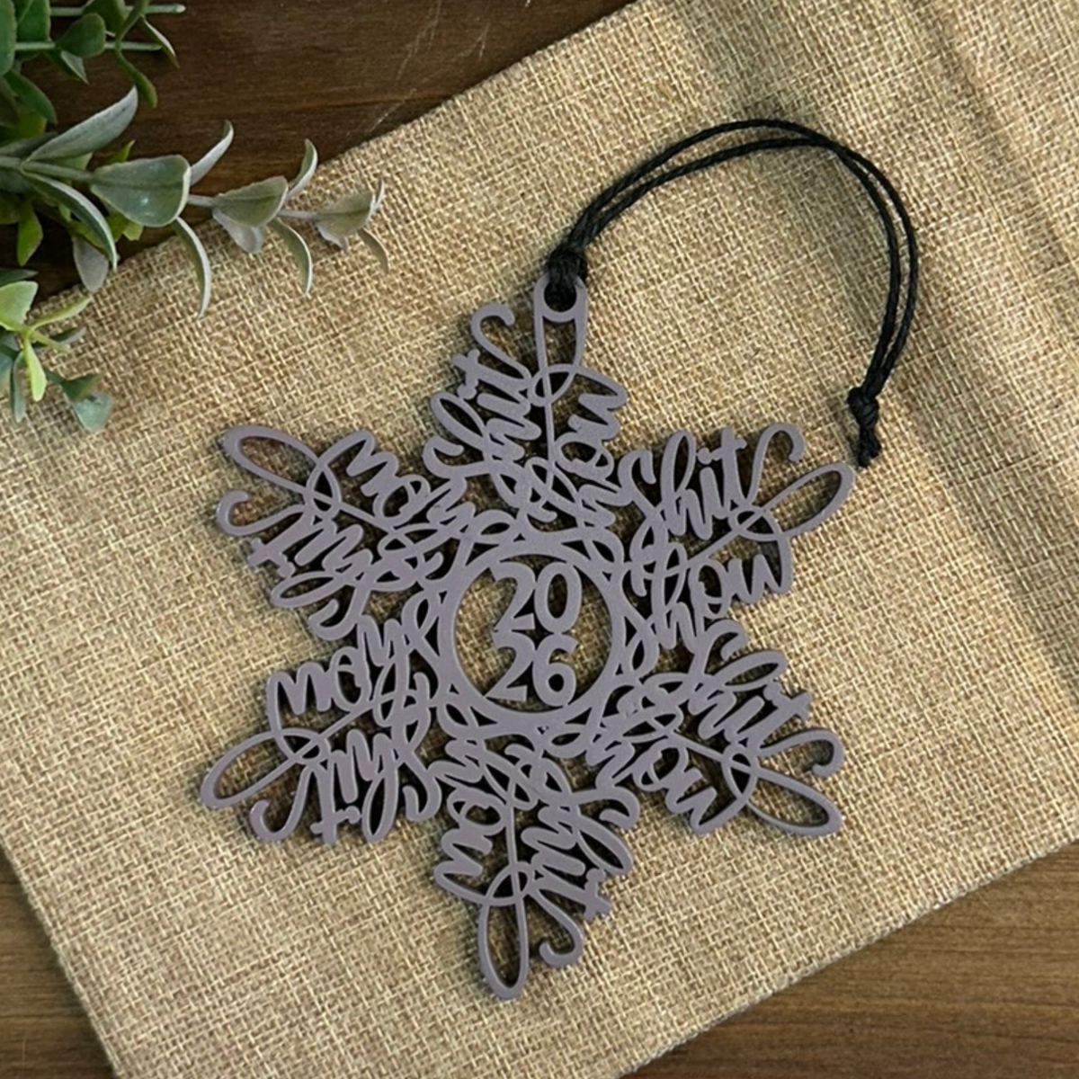 Shitshow Snowflake Christmas Ornament for 2026