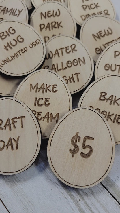 Easter Egg Tokens for hunts and baskets